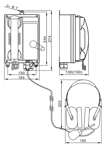 Marine Anti-noise Batteryless Telephone1.jpg